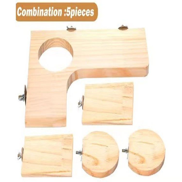 5-dielna sada papagájov, škrečkov, činčil, veveričiek a platformy Honey Dai Pine dodávaná z výroby