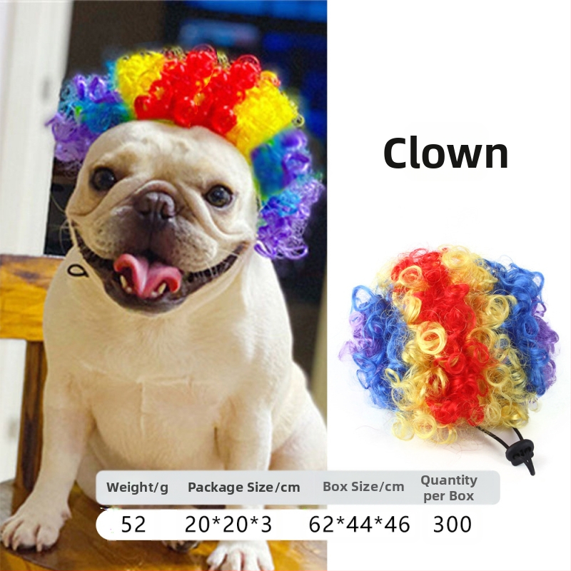 Naminio gyvūnėlio perukas, šuns, katės, tvarkingi kirpčiukai, sprogstamoji galva, meškiuko suknelė, juokingi šventiniai reikmenys