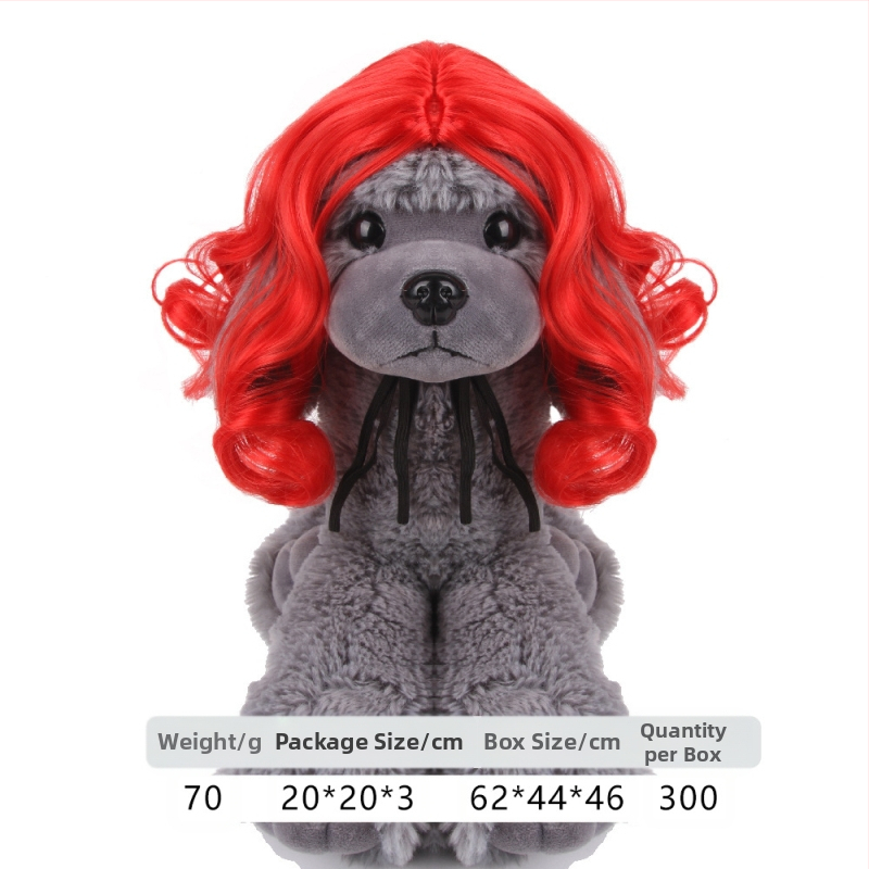 Naminio gyvūnėlio perukas, šuns, katės, tvarkingi kirpčiukai, sprogstamoji galva, meškiuko suknelė, juokingi šventiniai reikmenys