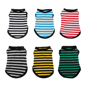 Triibuline koeravest Amazoni lemmikloomale punase ja valge triibulise puuvillase vestiga suvine varrukateta puuvillane triibuline koeravest