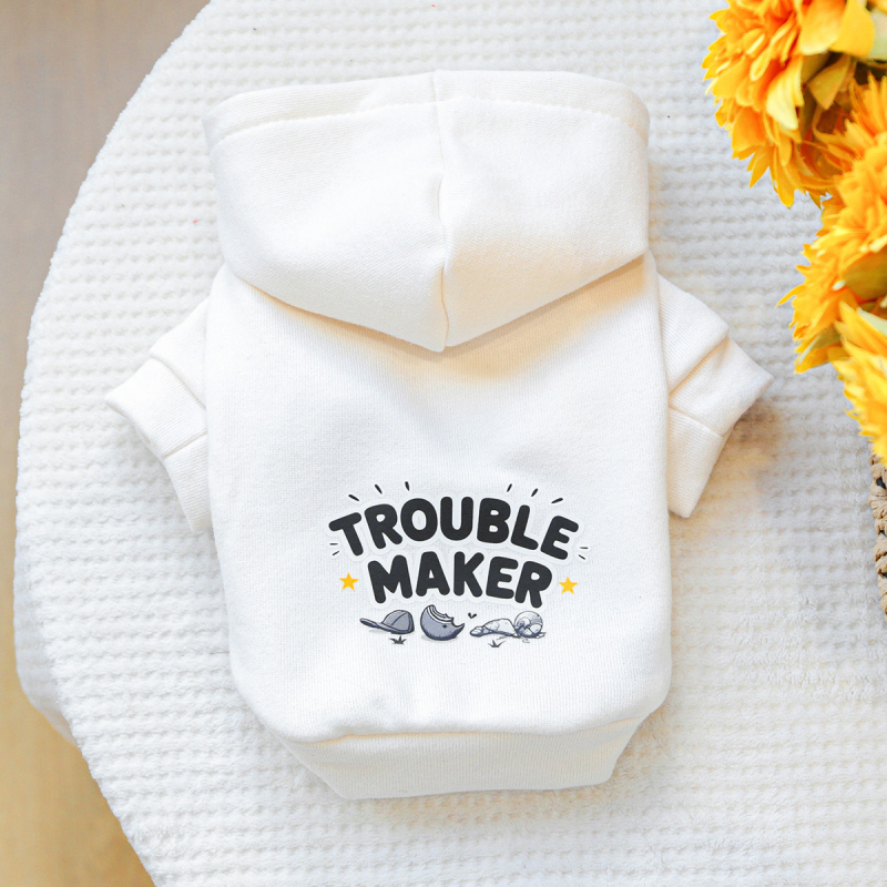 Директна доставка от фабриката/външна търговия на склад дрехи за домашни любимци, кучета и котки, есенни и зимни, бели жилетки за малки проблеми