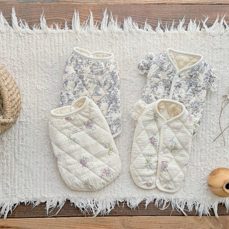 Дрехи за домашни любимци, Памучно палто за котки, Памучен жилет от марля, Дрехи за кучета и котки с малки размери, Домашни дрехи, Чист памук