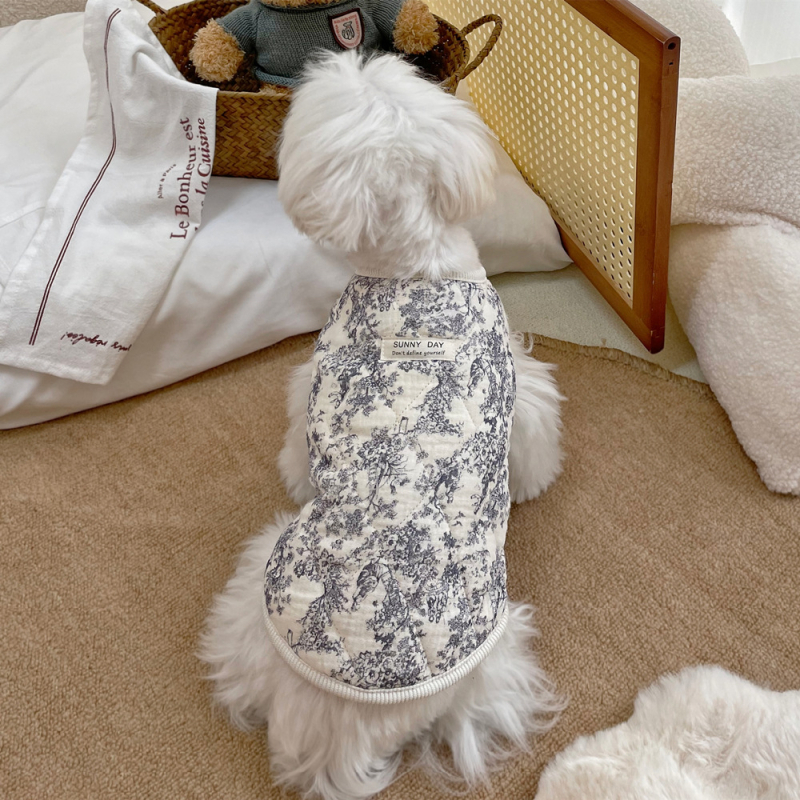 Дрехи за домашни любимци, Памучно палто за котки, Памучен жилет от марля, Дрехи за кучета и котки с малки размери, Домашни дрехи, Чист памук