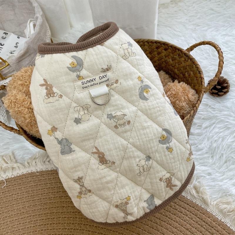 Дрехи за домашни любимци, Памучно палто за котки, Памучен жилет от марля, Дрехи за кучета и котки с малки размери, Домашни дрехи, Чист памук