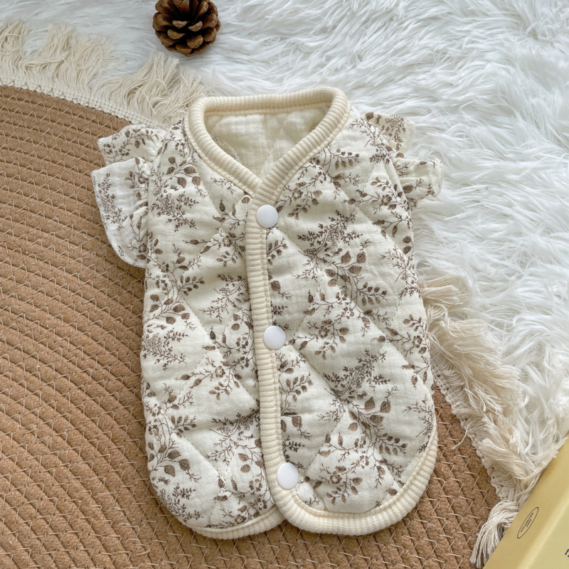 Дрехи за домашни любимци, Памучно палто за котки, Памучен жилет от марля, Дрехи за кучета и котки с малки размери, Домашни дрехи, Чист памук