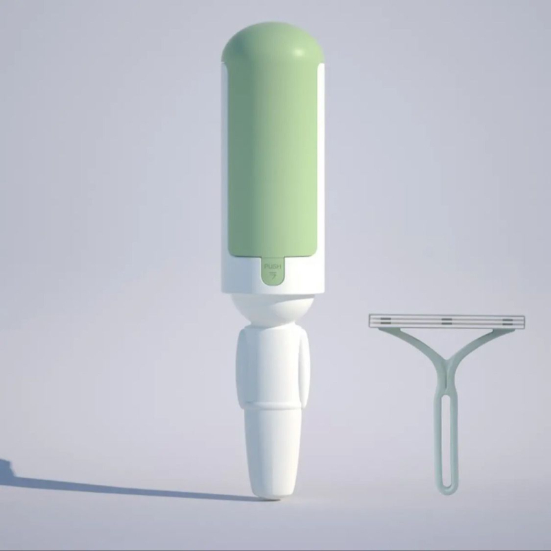 Mājdzīvnieku apmatojuma nūjiņa pārnēsājama tīrīšanas birste dīvāna apģērbam, apmatojuma noņemšana ar vienu klikšķi, kaķu un suņu apmatojuma noņemšana, universāla tīrīšanas un apmatojuma noņemšanas birste, jauns produkts