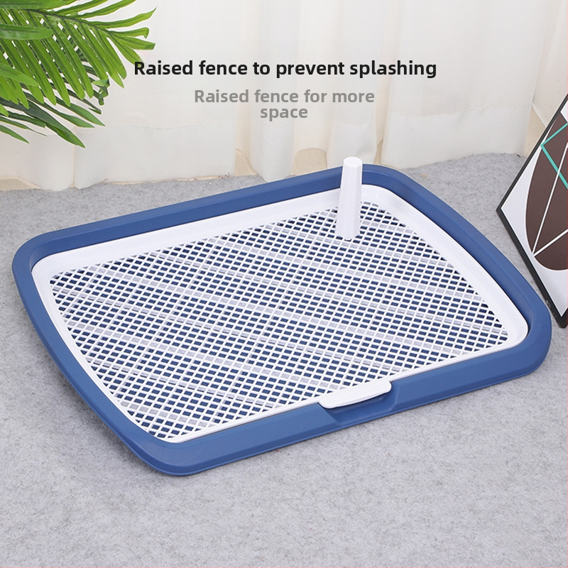 Голяма тоалетна за кучета, плоска тоалетна за кучета, тоалетна против пръски, подвижна, лесна за почистване, леген за кучешка урина на едро