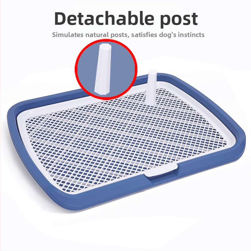 Голяма тоалетна за кучета, плоска тоалетна за кучета, тоалетна против пръски, подвижна, лесна за почистване, леген за кучешка урина на едро