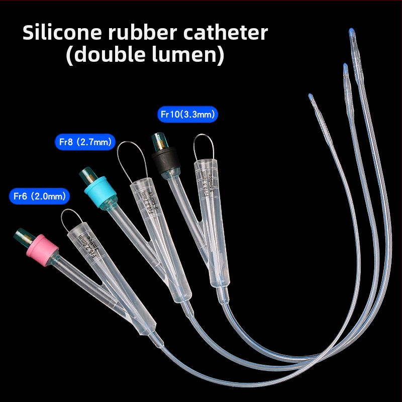 Силиконов катетър за еднократна употреба за домашни любимци с двоен лумен за кучета с торбичка тип „сянка“ и торбичка за уриниране за кучета, дренажна торбичка