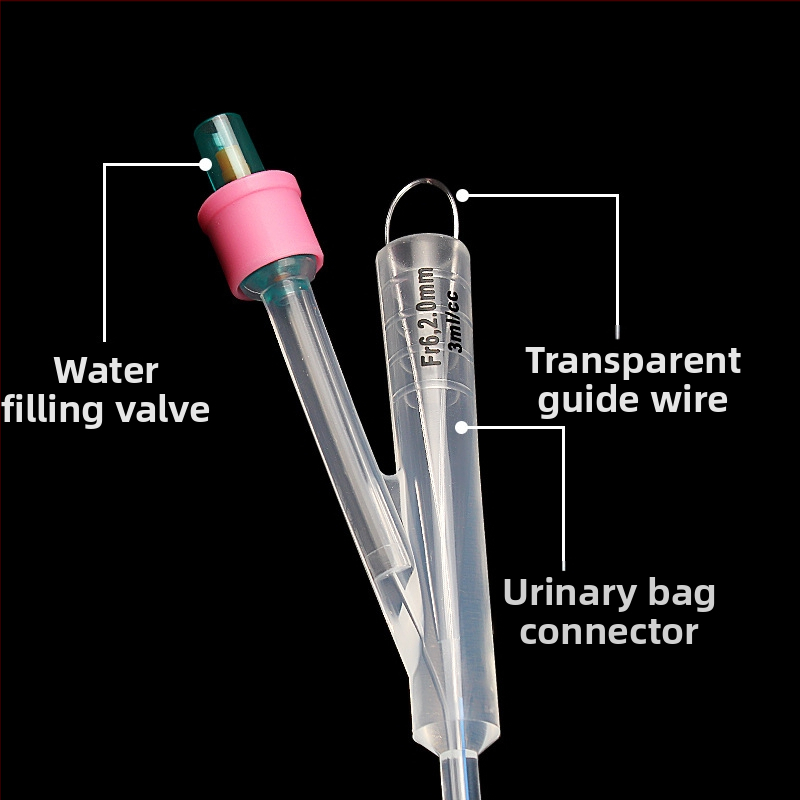 Силиконов катетър за еднократна употреба за домашни любимци с двоен лумен за кучета с торбичка тип „сянка“ и торбичка за уриниране за кучета, дренажна торбичка