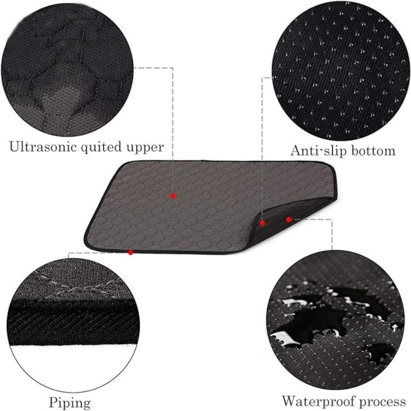 Подложка за морско свинче, която може да се пере, водоустойчива, многократно използваема, неплъзгаща се, за морски свинчета, бързоабсорбираща подложка