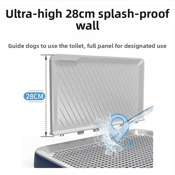 Šunų tualetas, didelis, plokščias, vidutinio ir mažo dydžio šunims, ypač didelis šlapimo padėklas, smėlio dubuo, specialus augintinių išmatoms, su sienele šuniui
