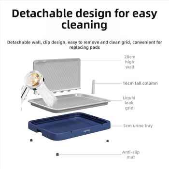 Šunų tualetas, didelis, plokščias, vidutinio ir mažo dydžio šunims, ypač didelis šlapimo padėklas, smėlio dubuo, specialus augintinių išmatoms, su sienele šuniui