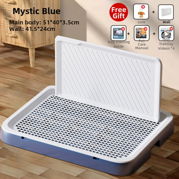 Šunų tualetas, didelis, plokščias, vidutinio ir mažo dydžio šunims, ypač didelis šlapimo padėklas, smėlio dubuo, specialus augintinių išmatoms, su sienele šuniui