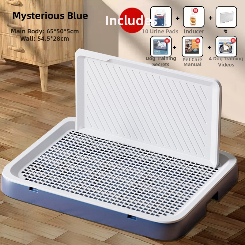 Šunų tualetas, didelis, plokščias, vidutinio ir mažo dydžio šunims, ypač didelis šlapimo padėklas, smėlio dubuo, specialus augintinių išmatoms, su sienele šuniui