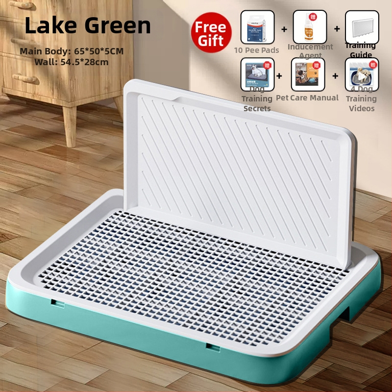 Šunų tualetas, didelis, plokščias, vidutinio ir mažo dydžio šunims, ypač didelis šlapimo padėklas, smėlio dubuo, specialus augintinių išmatoms, su sienele šuniui