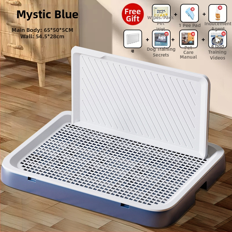 Šunų tualetas, didelis, plokščias, vidutinio ir mažo dydžio šunims, ypač didelis šlapimo padėklas, smėlio dubuo, specialus augintinių išmatoms, su sienele šuniui