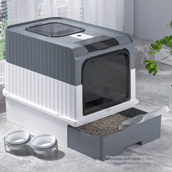 Mačji WC br. Potpuno poluzatvoreni WC za mačiće Kutija za mačji WC Integrirani kavez za mačke Kutija za mačji WC otporna na prskanje