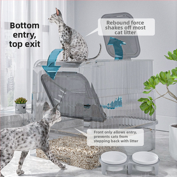 Κουτί άμμου γάτας Αρ. Πλήρως ημικλειστό Τουαλέτα για γατάκια Κουτί άμμου γάτας Ενσωματωμένο κλουβί γάτας Κούτα άμμου γάτας με προστασία από πιτσίλισμα