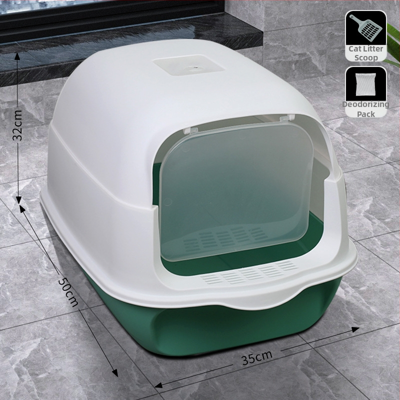 Mačji WC br. Potpuno poluzatvoreni WC za mačiće Kutija za mačji WC Integrirani kavez za mačke Kutija za mačji WC otporna na prskanje