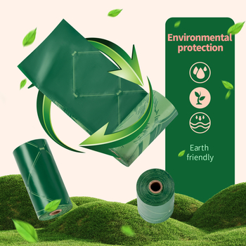 Νέες οικολογικές βιοδιασπώμενες σακούλες περιττωμάτων σκύλων, φορητές σακούλες απορριμμάτων εξωτερικού χώρου με κλιπ, σακούλες απορριμμάτων κατοικίδιων ζώων