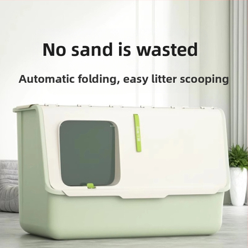 Shouai extra nagy, teljesen zárt macskavécé, macskák be- és kijuttatása bábmacskáknak, alomgátló, nyitott macskaalomtál