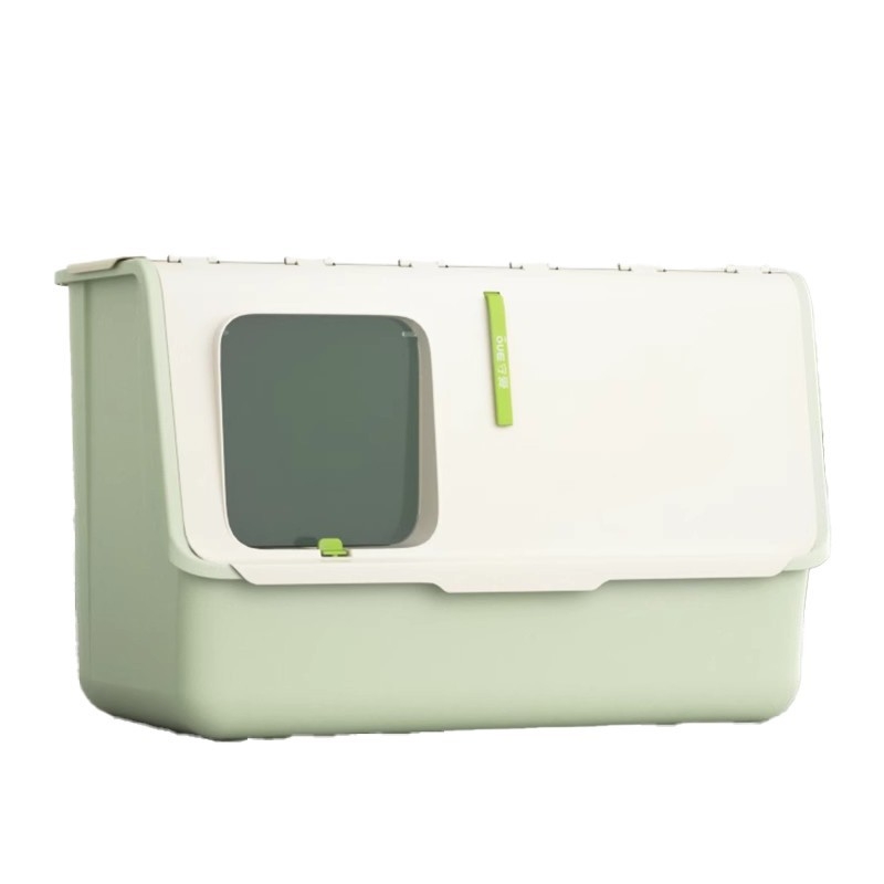 Shouai extra nagy, teljesen zárt macskavécé, macskák be- és kijuttatása bábmacskáknak, alomgátló, nyitott macskaalomtál