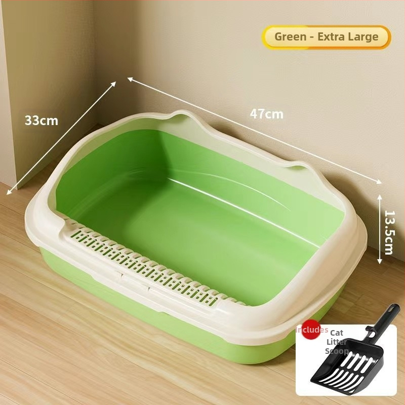 Határokon átnyúló macskaalom doboz, túlméretezett, teljesen zárt macska WC, homok elleni trombita bébi macskaalom doboz, macskakellékek