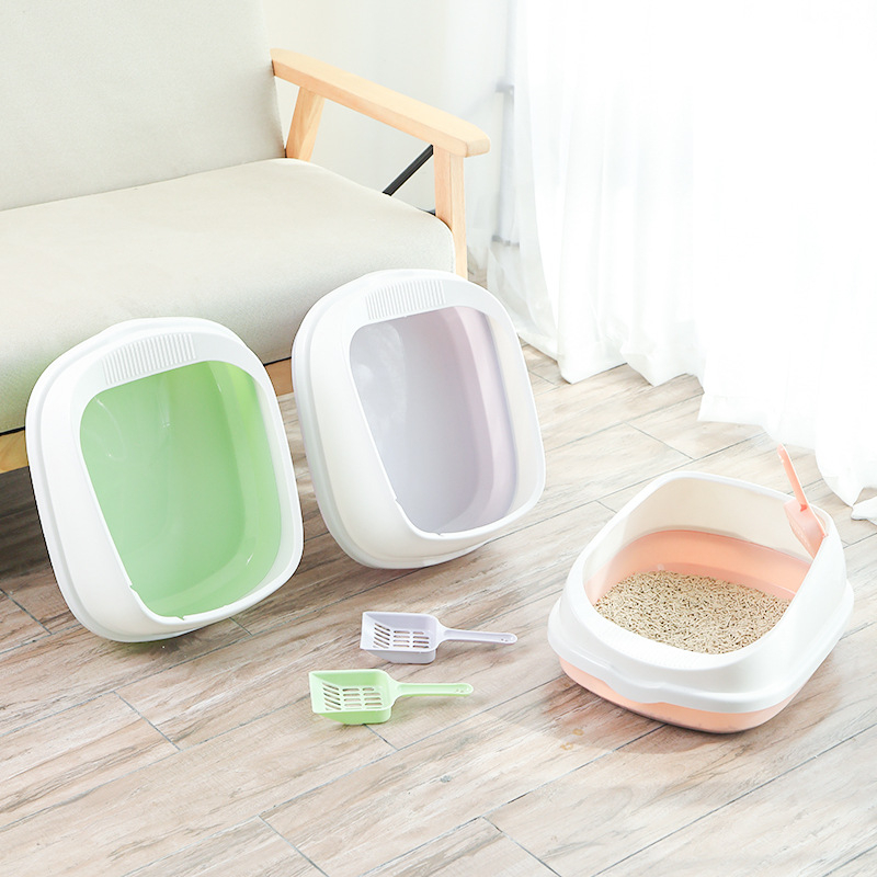 Suur kassiliivakast, ülisuur, täielikult poolsuletud kassi tualett, eriti suur pritsmekindel kassiliivakast, kassidele mõeldud lemmikloomatarbed