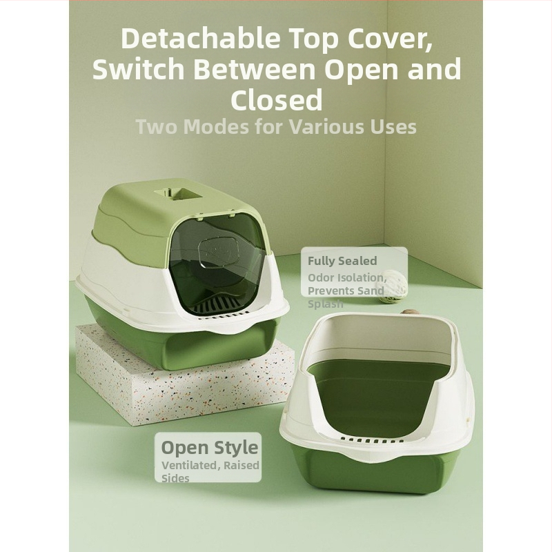 Plne uzavretá podstielka pre mačky s číslom, prevencia zápachu s podstielkou, klietkou na mačiatka, umývadlom na exkrementy pre mačky, štandardné