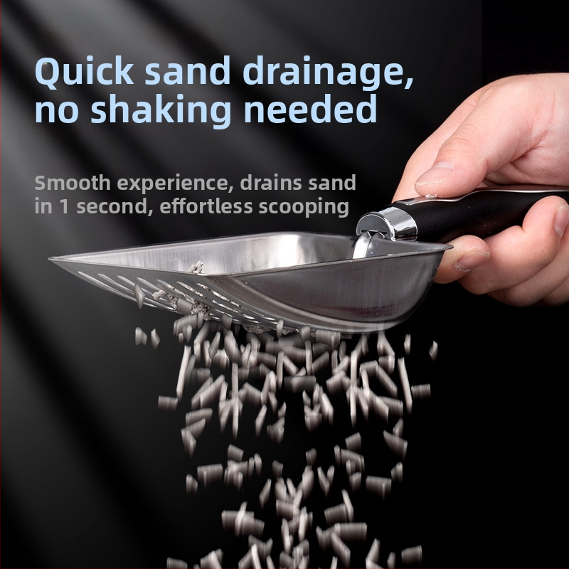 Трансгранична лопатка за котешка тоалет ... от неръждаема стомана лопатка за котешка тоалетна дезодорант за почистване на котешка тоалетна фабрика на едро за домашни любимци