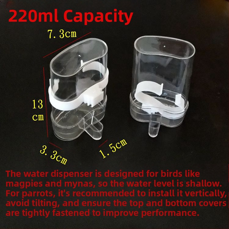 myna myna tigro odos papūgos paukštis su automatiniu vandens dozatoriumi vandens tiektuvas paukščių tiektuvas balandžių paukščių reikmenys skaidrūs