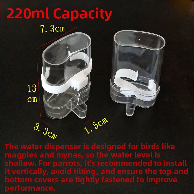 myna myna tigro odos papūgos paukštis su automatiniu vandens dozatoriumi vandens tiektuvas paukščių tiektuvas balandžių paukščių reikmenys skaidrūs