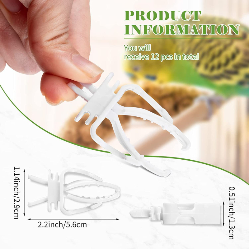 Hvataljke za kavez za ptice, hvataljke za povrće i voće, pribor za kaveze za ptice, pakiranje od 12 kopči za kavez za ptice