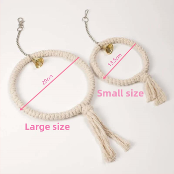 Papagoi tarvikud lindude mänguasjad puuvillast köiest rõngad kiikrõngas puuvillast köiest kiikrõngas puuvillast köiest kiikrõngaste tootjad hulgimüük