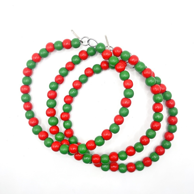 Коледна тема „Папагал“ с играчка за птици с цветна люлка, пръстен за птици, висулка с украшение за птица в клетка за птици