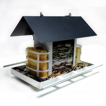 Трансгранична желязна къщичка за птици, нова външна занаята, декорация за хранилка за птици за двора, висяща къщичка за колибри.