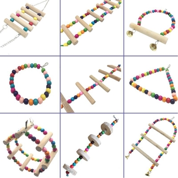 Papiga ljuljačka za ptice pribor za igračke za ptice pribor za igračke viseći most za ptice viseći prsten ljestve tvornica veleprodaja dostava