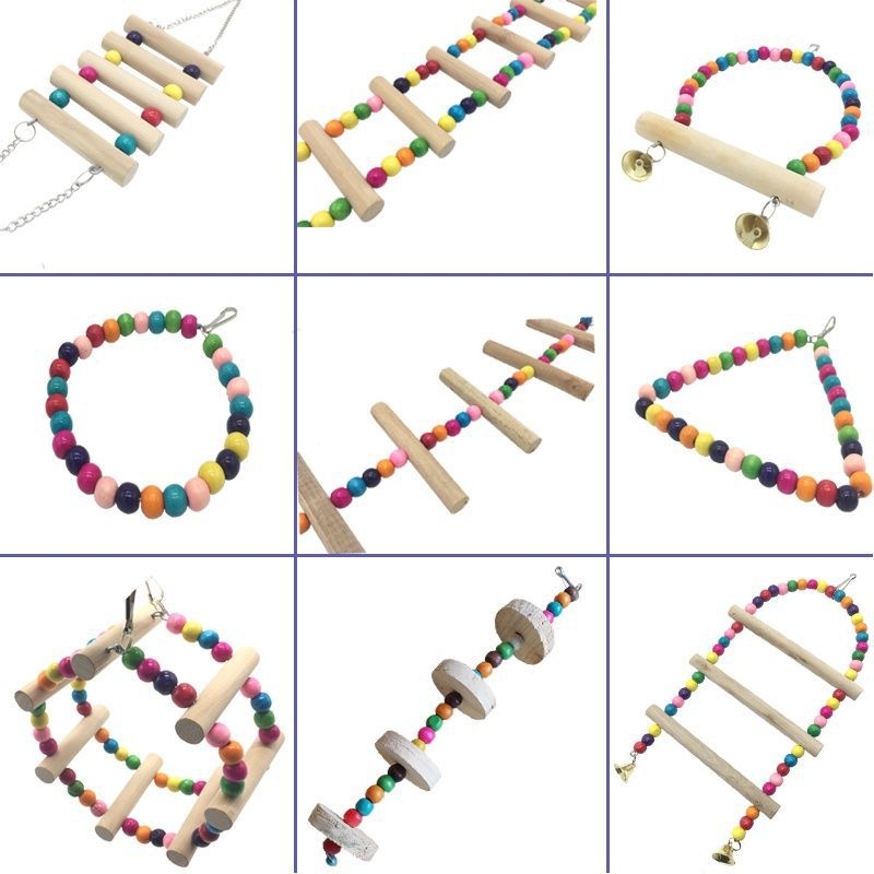 Papiga ljuljačka za ptice pribor za igračke za ptice pribor za igračke viseći most za ptice viseći prsten ljestve tvornica veleprodaja dostava