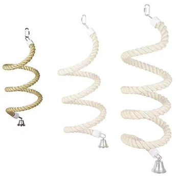 Μεγάλο, μεσαίο και μικρό σχοινί αναρρίχησης παπαγάλων σε υψηλές πωλήσεις, παιχνίδι σχοινιού κάνναβης, παιχνίδι σφεντόνας γκρι παπαγάλος, παιχνίδι παπαγάλου με διαμάντια