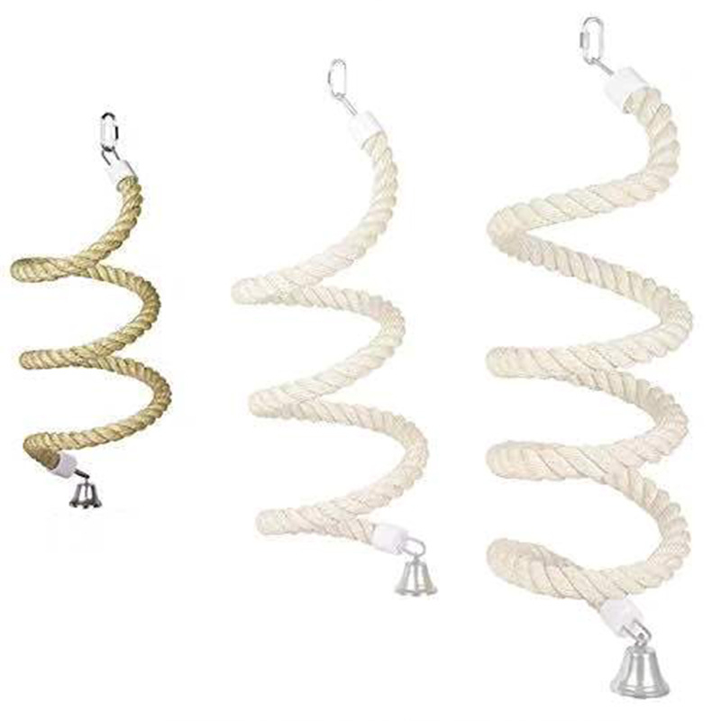 Най-продавани големи, средни и малки въжета за катерене на папагали, конопено въже, играчка слинг, играчка сив папагал, диамантена играчка папагал