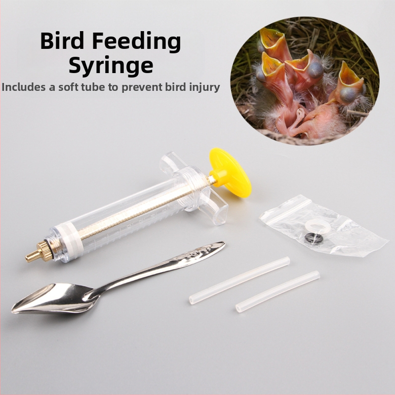 Tehase laos olev papagoipoja linnu plastsöötja käsitsi kasvatatud papagoi süstlasöötja lusikaga linnutarvete hulgimüük