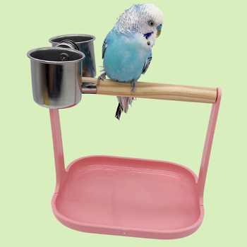 Ράβδος σταθμού Parrot, επιτραπέζια βάση, μικρός σταθμός, σταθμός πουλιών, βάση πουλιών με ραβδί, κύπελλο φαγητού, πλατφόρμα, σταθμός εκπαίδευσης, βάση σταθμού με ραβδί, προμήθειες πουλιών