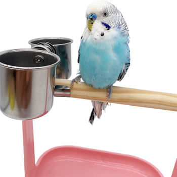 Ράβδος σταθμού Parrot, επιτραπέζια βάση, μικρός σταθμός, σταθμός πουλιών, βάση πουλιών με ραβδί, κύπελλο φαγητού, πλατφόρμα, σταθμός εκπαίδευσης, βάση σταθμού με ραβδί, προμήθειες πουλιών