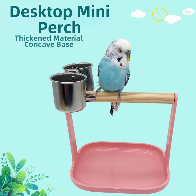 Станция за папагали, прът, настолен компютър, малка стойка, стойка за станция за птици, пръчка, стойка за птици, платформа за чашки за храна, станция за обучение, птичи принадлежности