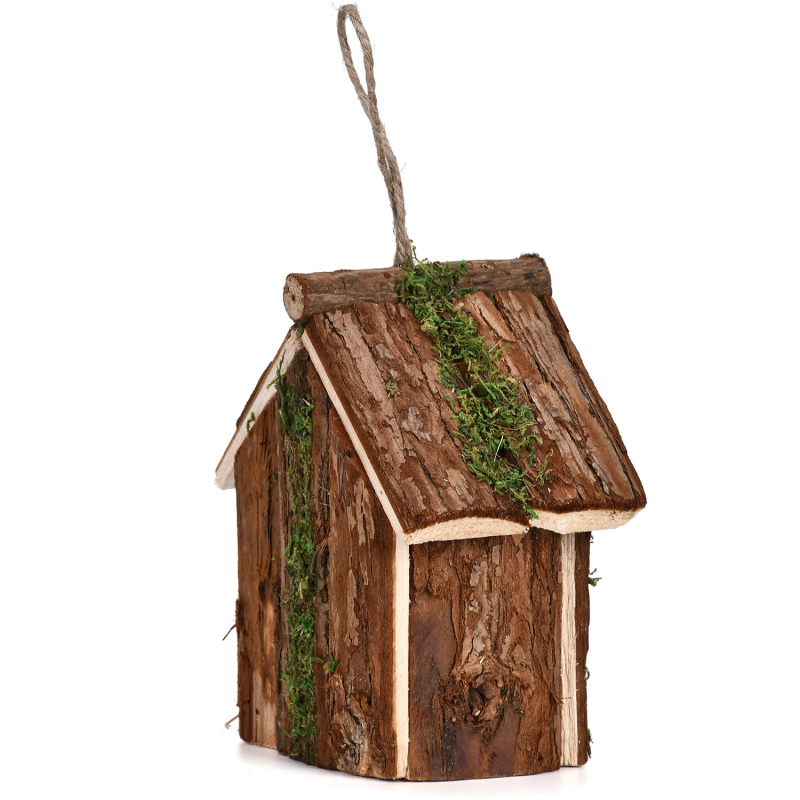 Prekogranične eksplozije Drveno gnijezdo kolibrića Topla kućica za ptice Vrtni ukras Pastoralni vanjski ekološki privjesak za ptice u stilu vile