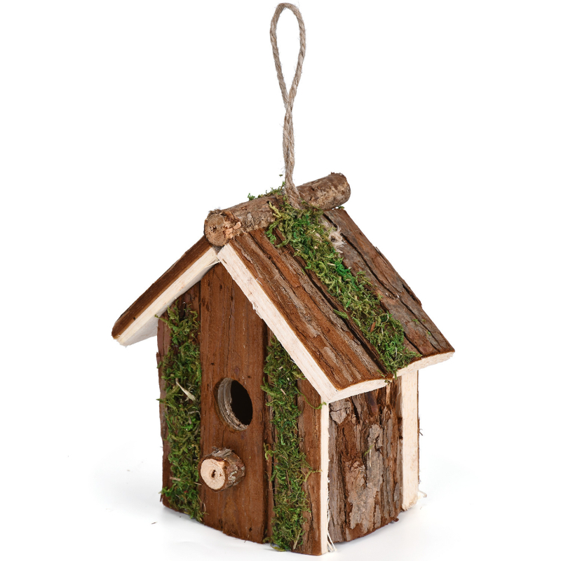 Prekogranične eksplozije Drveno gnijezdo kolibrića Topla kućica za ptice Vrtni ukras Pastoralni vanjski ekološki privjesak za ptice u stilu vile