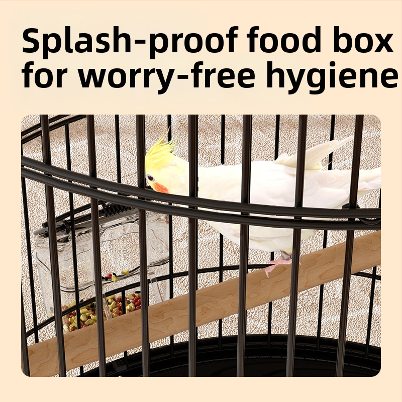 Paukščių narvelis, papūgos narvelis, tigro oda, Xuanfeng, itin didelis apvalus metalinis paukščių narvelis, Daquan paukščio siuvinėtos akies prabangus vilos Bage narvelis