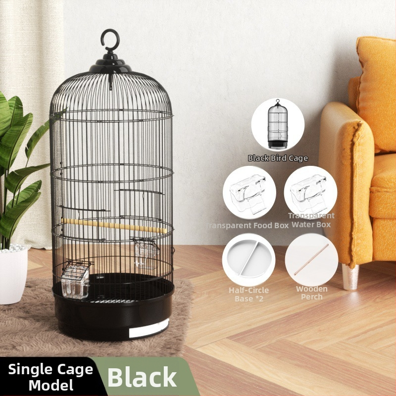 Paukščių narvelis, papūgos narvelis, tigro oda, Xuanfeng, itin didelis apvalus metalinis paukščių narvelis, Daquan paukščio siuvinėtos akies prabangus vilos Bage narvelis