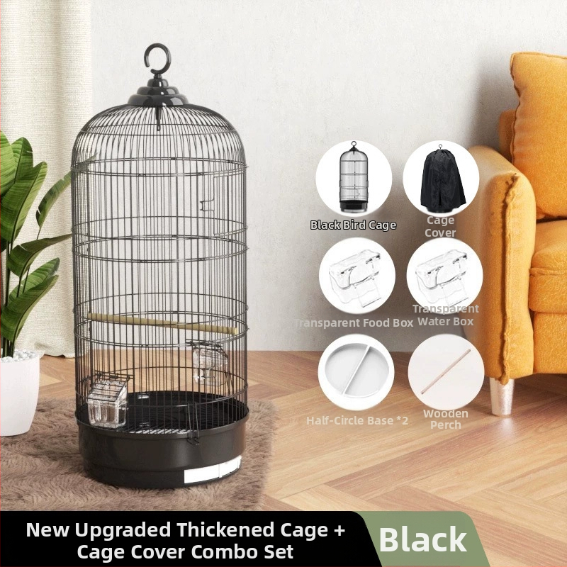 Paukščių narvelis, papūgos narvelis, tigro oda, Xuanfeng, itin didelis apvalus metalinis paukščių narvelis, Daquan paukščio siuvinėtos akies prabangus vilos Bage narvelis